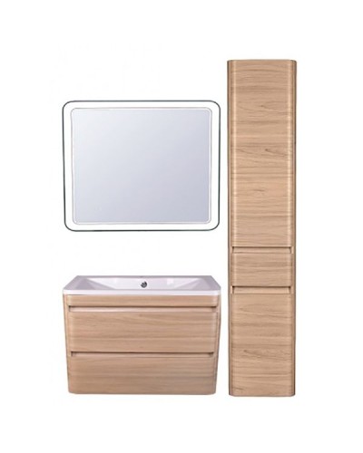 Тумба под раковину Style Line Атлантика Люкс Plus 90 СС-00002219 подвесная Ясень перламутр