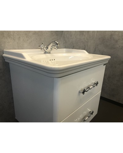 Тумба с раковиной Comforty Неаполь 65 00004148729 подвесная Белый глянец