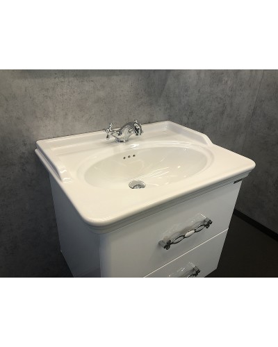 Тумба с раковиной Comforty Неаполь 65 00004148729 подвесная Белый глянец