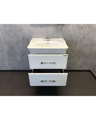 Тумба с раковиной Comforty Неаполь 65 00004148729 подвесная Белый глянец