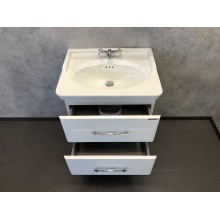 Тумба с раковиной Comforty Неаполь 65 00004148729 подвесная Белый глянец