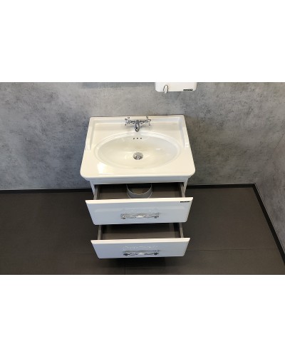 Тумба с раковиной Comforty Неаполь 65 00004148729 подвесная Белый глянец
