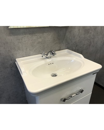 Тумба с раковиной Comforty Неаполь 65 00004148729 подвесная Белый глянец