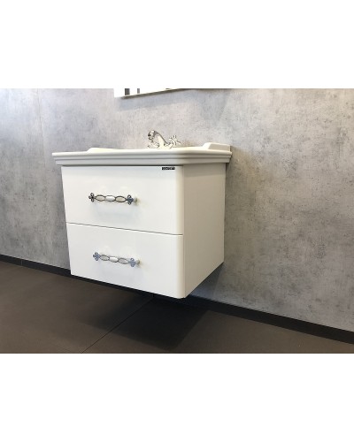 Тумба с раковиной Comforty Неаполь 65 00004148729 подвесная Белый глянец
