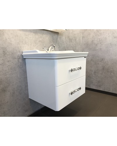 Тумба с раковиной Comforty Неаполь 65 00004148729 подвесная Белый глянец