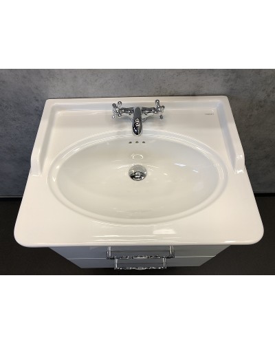 Тумба с раковиной Comforty Неаполь 65 00004148729 подвесная Белый глянец