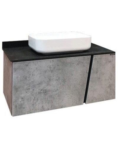 Тумба с раковиной Comforty Эдинбург 90 00004147997 подвесная Бетон светлый