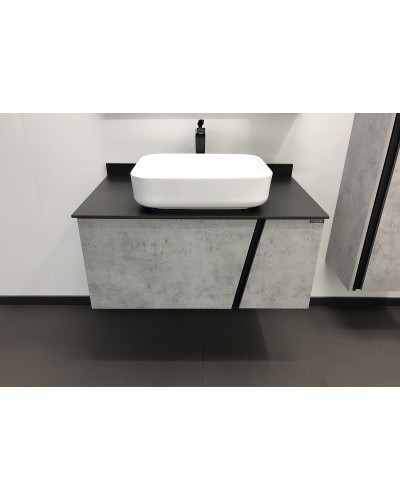 Тумба с раковиной Comforty Эдинбург 90 00004147997 подвесная Бетон светлый
