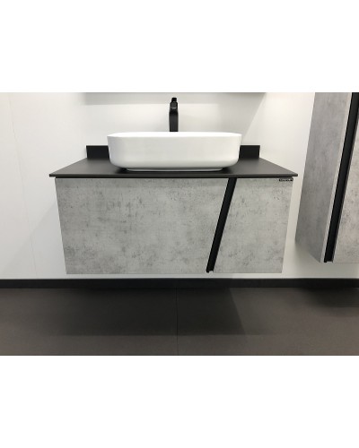 Тумба с раковиной Comforty Эдинбург 90 00004147997 подвесная Бетон светлый