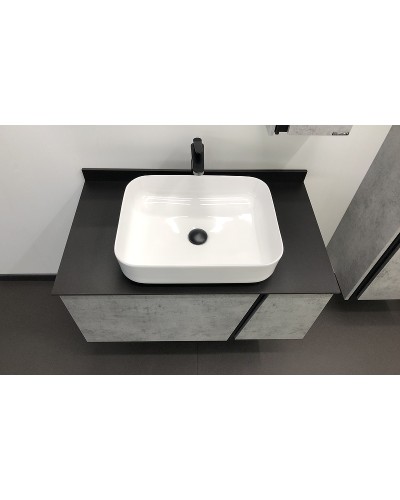 Тумба с раковиной Comforty Эдинбург 90 00004147997 подвесная Бетон светлый