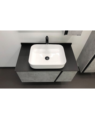 Тумба с раковиной Comforty Эдинбург 90 00004147997 подвесная Бетон светлый