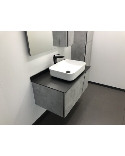 Тумба с раковиной Comforty Эдинбург 90 00004147997 подвесная Бетон светлый