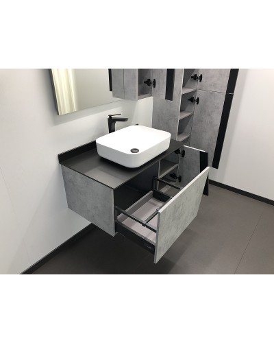 Тумба с раковиной Comforty Эдинбург 90 00004147997 подвесная Бетон светлый