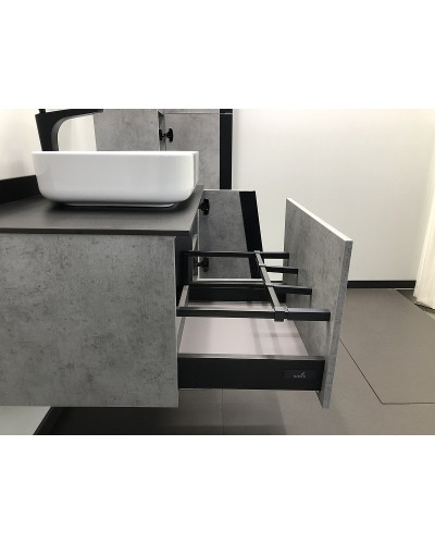 Тумба с раковиной Comforty Эдинбург 90 00004147997 подвесная Бетон светлый