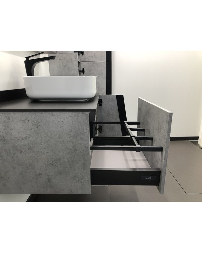 Тумба с раковиной Comforty Эдинбург 90 00004147997 подвесная Бетон светлый