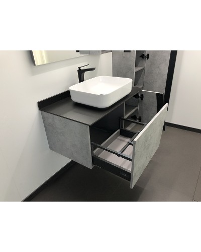 Тумба с раковиной Comforty Эдинбург 90 00004147997 подвесная Бетон светлый