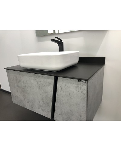 Тумба с раковиной Comforty Эдинбург 90 00004147997 подвесная Бетон светлый