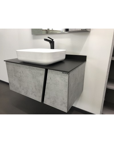 Тумба с раковиной Comforty Эдинбург 90 00004147997 подвесная Бетон светлый