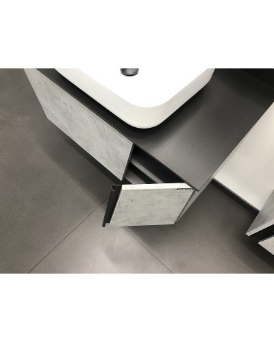 Тумба с раковиной Comforty Эдинбург 90 00004147997 подвесная Бетон светлый