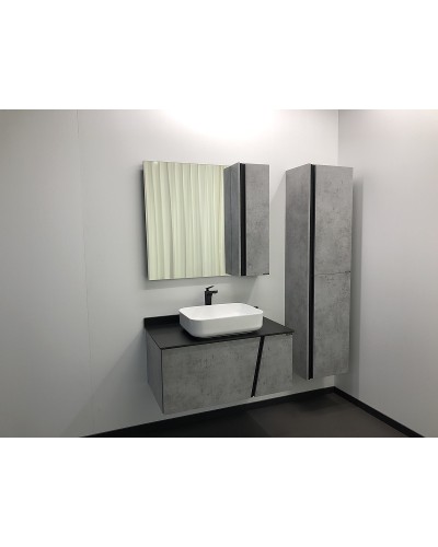 Тумба с раковиной Comforty Эдинбург 90 00004147997 подвесная Бетон светлый