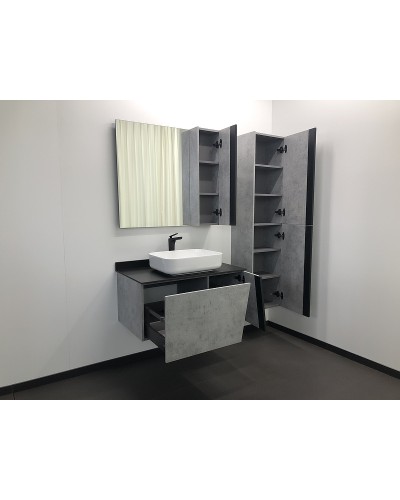 Тумба с раковиной Comforty Эдинбург 90 00004147997 подвесная Бетон светлый