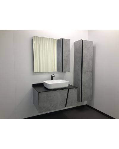 Тумба с раковиной Comforty Эдинбург 90 00004147997 подвесная Бетон светлый