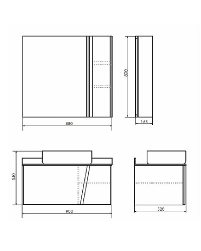 Тумба с раковиной Comforty Эдинбург 90 00004147997 подвесная Бетон светлый