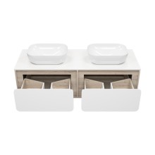 Дубль - 150 Тумба подвесная комбинированная 2 ящ. / раковина