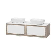 Дубль - 150 Тумба подвесная комбинированная 2 ящ. / раковина