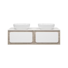 Дубль - 150 Тумба подвесная комбинированная 2 ящ. / раковина