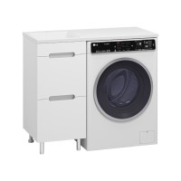 Байкал - 40 Тумба под стиральную машину 2 ящ .ПВХ / раковина левая