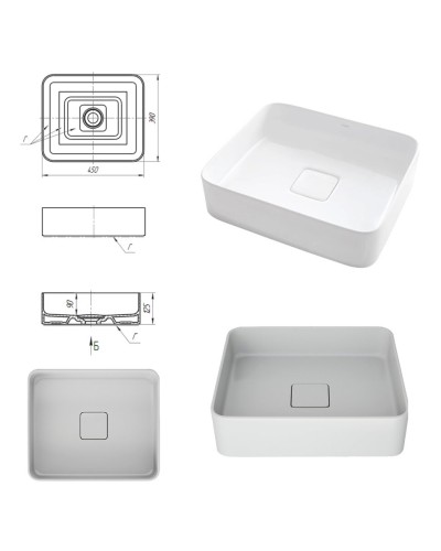 Манго - 65 Тумба подвесная 1 ящ белая эмаль глянец / раковина