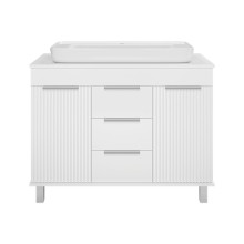 ENFIDA -100 Тумба напольная 3 ящ. белая мат. эмаль / раковина