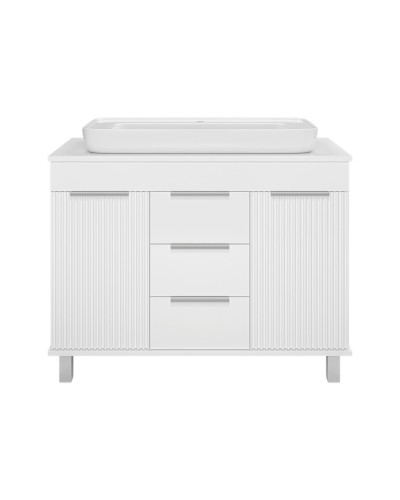 ENFIDA -100 Тумба напольная 3 ящ. белая мат. эмаль / раковина