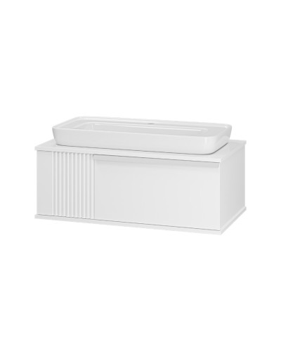 SAVOY - 90 Тумба подвесная с 1 ящ. белый / раковина