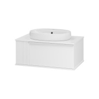 SAVOY - 80 Тумба подвесная с 1 ящ. белый / раковина