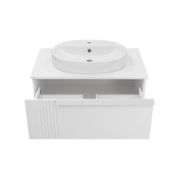 SAVOY - 80 Тумба подвесная с 1 ящ. белый / раковина