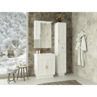 Амбра - 70 тумба прямая белая / раковина