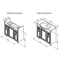 Тумба с раковиной Damixa RedBlu Palace One 85 M41-FSX0853WG-WCC085 Белая