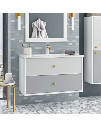 Анастейша -100 Тумба подвесная с 2 ящ. / раковина