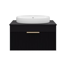 ENFIDA - 70 Тумба подвесная черная мат. эмаль 1 ящ. / раковина