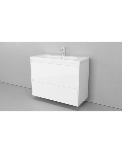 Тумба под раковину Velvex Klaufs 100.2Y tpKLA.100.2Y-616.216 подвесная Белая