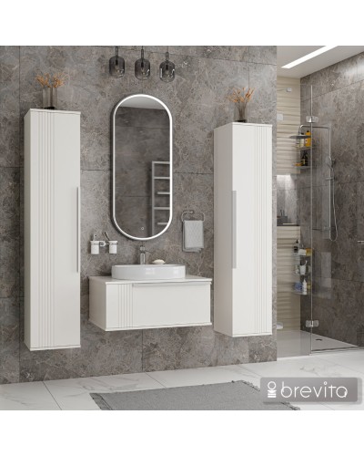 SAVOY - 90 Тумба подвесная с 1 ящ. белый / раковина