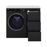 GRAFIT - 40 Тумба напольная 3 ящ. Графит под стиральную машину / раковина Гавана прав.