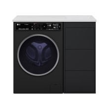 GRAFIT - 40 Тумба напольная 3 ящ. Графит под стиральную машину / раковина Гавана прав.