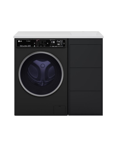 GRAFIT - 40 Тумба напольная 3 ящ. Графит под стиральную машину / раковина Гавана прав.