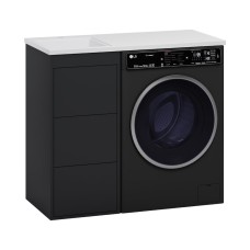 GRAFIT - 40 Тумба напольная 3 ящ. Графит под стиральную машину / раковина Гавана лев.