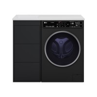 GRAFIT - 40 Тумба напольная 3 ящ. Графит под стиральную машину / раковина Гавана лев.