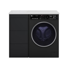 GRAFIT - 40 Тумба напольная 3 ящ. Графит под стиральную машину / раковина Гавана лев.