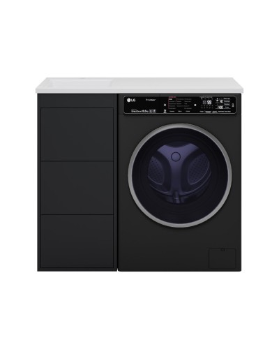 GRAFIT - 40 Тумба напольная 3 ящ. Графит под стиральную машину / раковина Гавана лев.